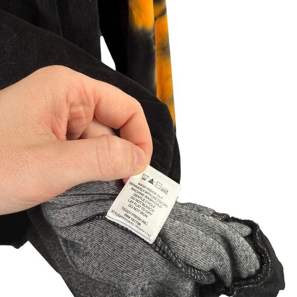 Teddy Fresh Orange Black Tie Dye Velour Full Zip Jacket Halloween NEW Size XL - Picture 8 of 8